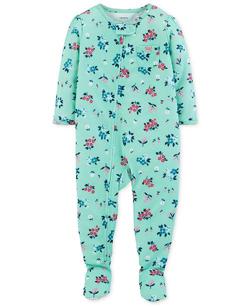 Carter's Baby Girls FloralPrint Footed Pajamas & Reviews Pajamas
