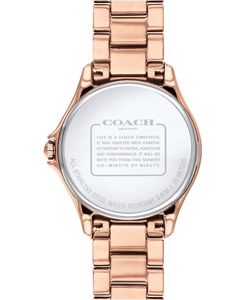 COACH Women's Modern Sport Rose GoldTone Stainless Steel Bracelet