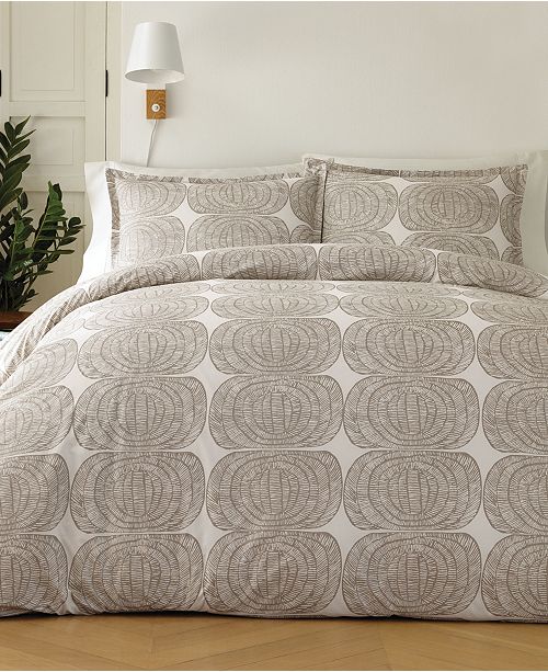 Marimekko Mehilaispesa Metallic Taupe Cotton 2 Pc Twin Duvet
