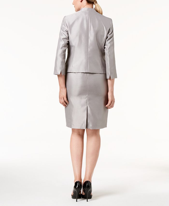 Le Suit Shiny Jacket & Sheath Dress Suit, Regular & Petite - Macy's