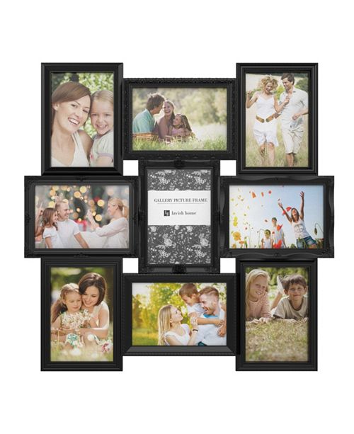 Trademark Global Collage Picture Frame with 9 Openings for 4x6 Photos