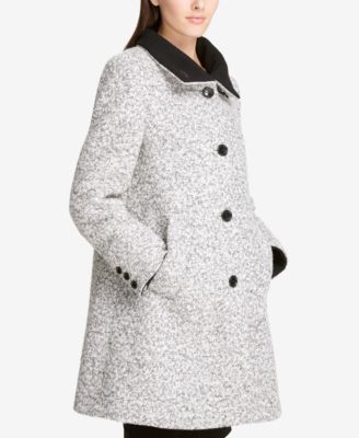 dkny stand collar coat