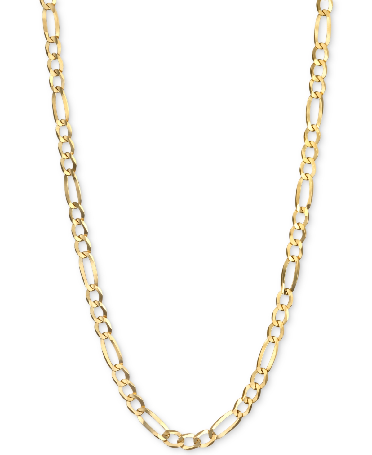 Italian Gold Figaro Link 28" Chain Necklace In 14k Gold