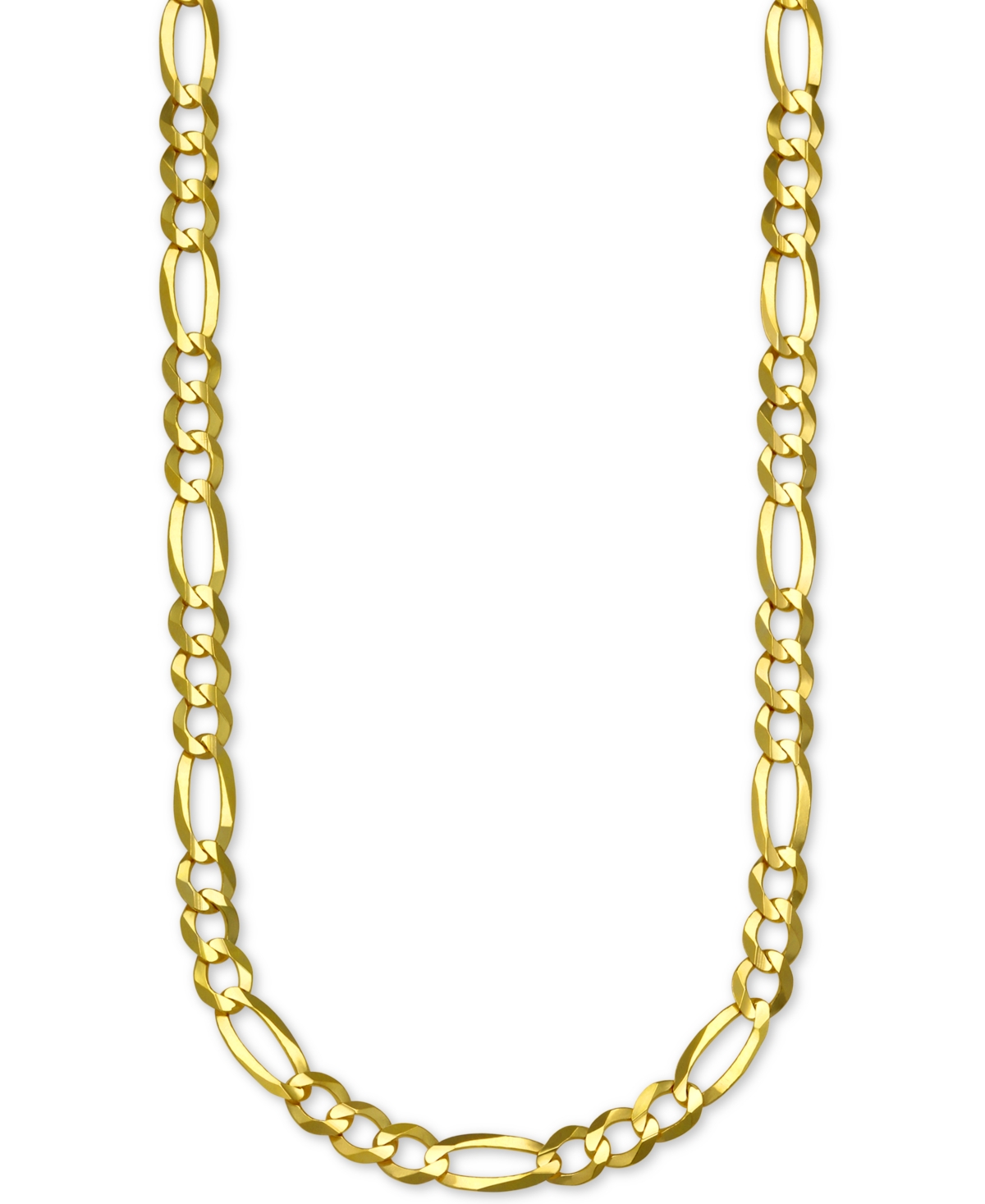 Figaro Link 24" Chain Necklace in 14k Gold - Gold
