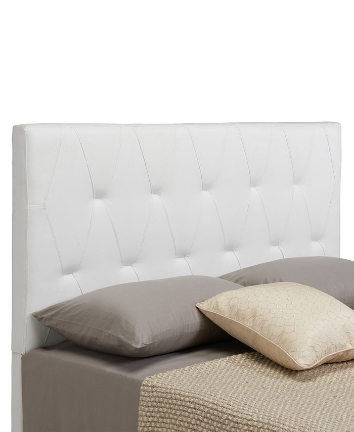 Dwell Home Inc. Muse Headboard, Full/Queen, White Faux Leather ...
