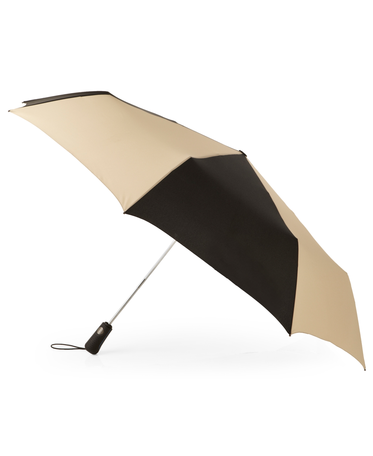 Shop Totes Aoc Golf Size Umbrella In Black,tan