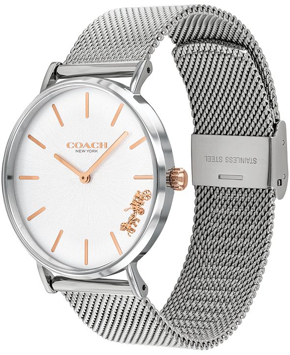 COACH Women's Perry Created for Macy's Stainless Steel Mesh Bracelet
