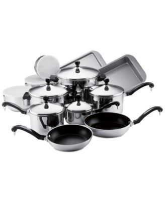 Farberware - Classic Stainless Steel 17-Pc. Cookware Set