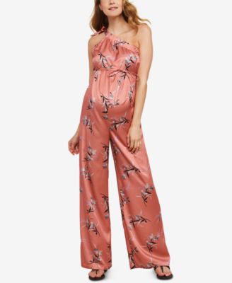 strapless satin jumpsuit