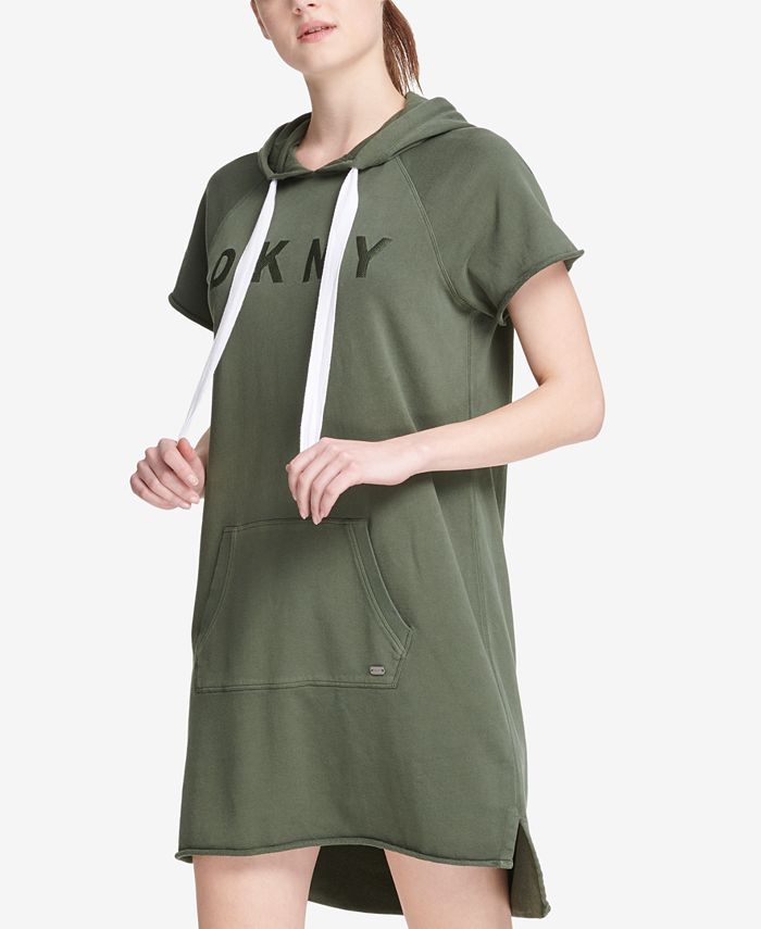 DKNY Sport Logo Hooded Sweatshirt Dress, Created for Macy's Macy's