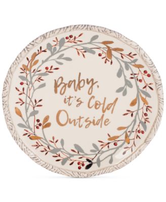 Fitz and Floyd - Wintry Woods Snowman Plate