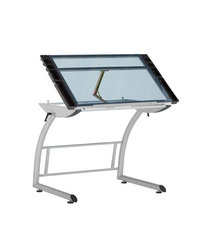 Studio Designs Home Triflex Glass Drawing Table Macy's
