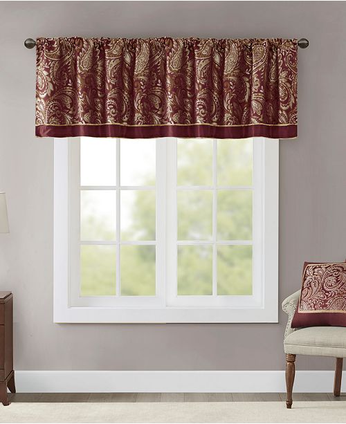 Madison Park Aubrey 50 X 18 Paisley Jacquard Faux Silk Rod