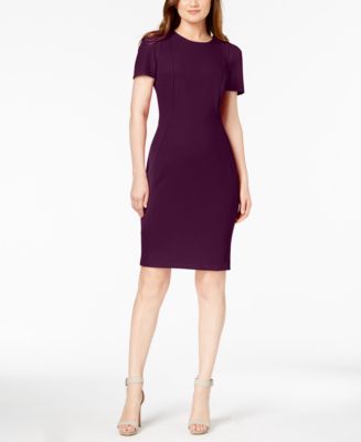 Calvin Klein Scuba Sheath Dress - Macy's