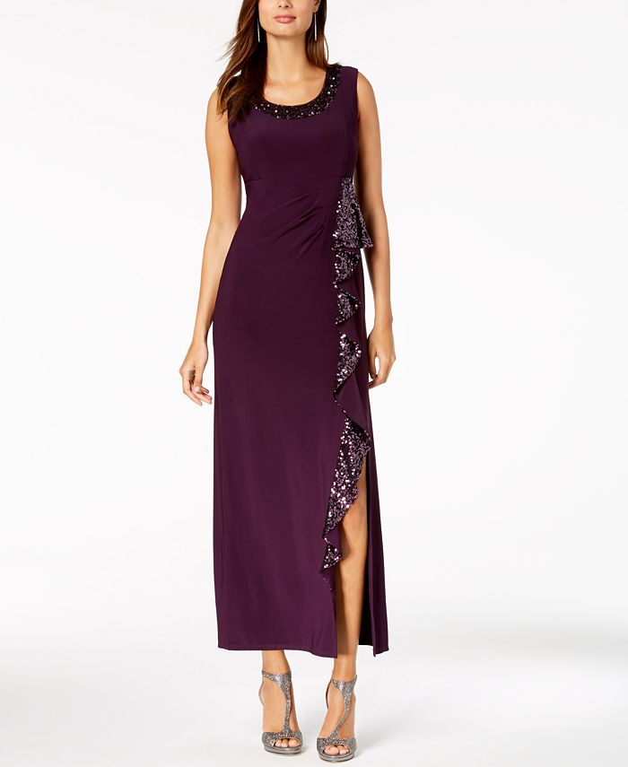 R & M Richards SequinEmbellished Dress & Jacket Macy's