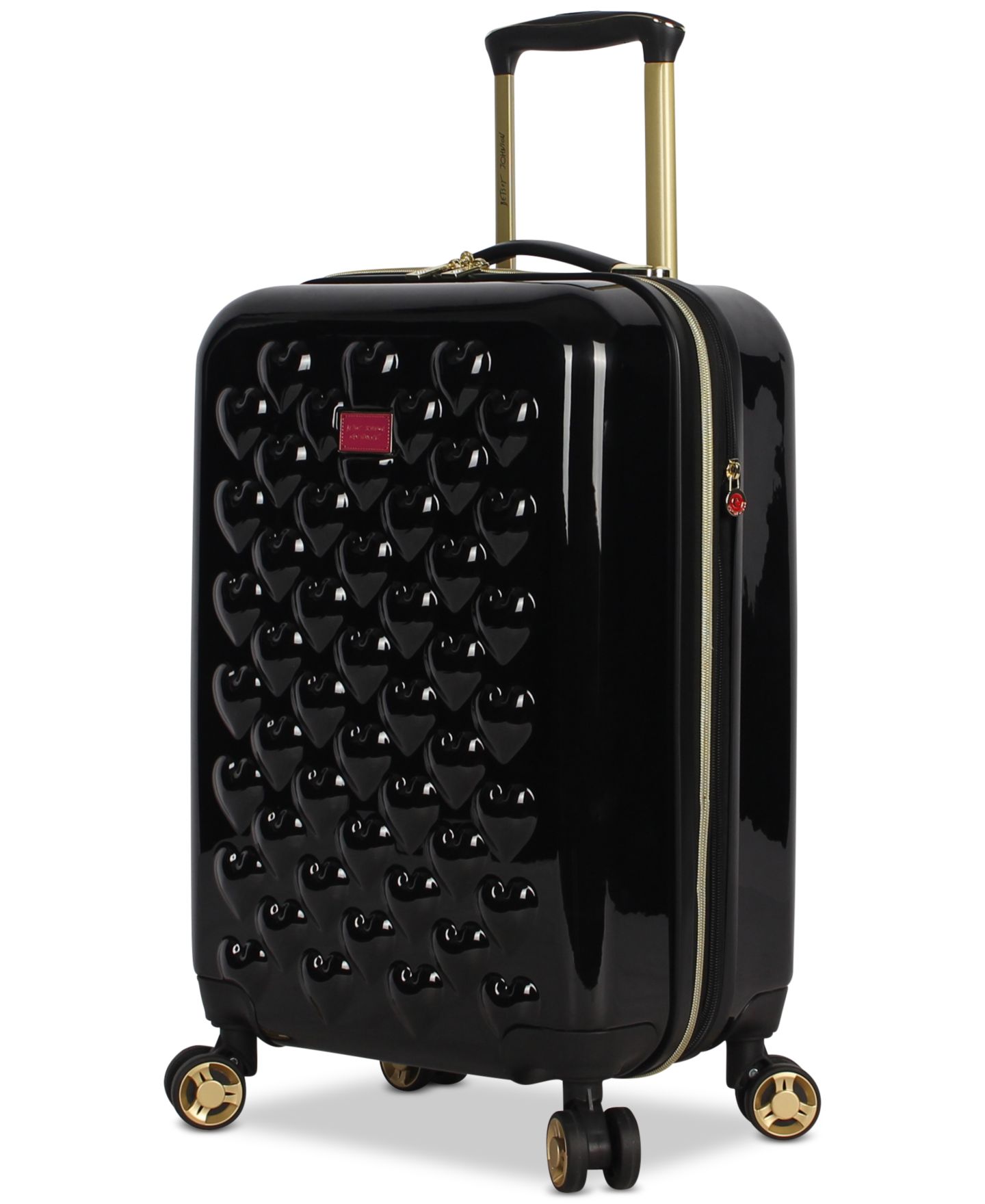 Чемодан Betsey Johnson Heart To Heart Small Carry-on Spinner, цвет: Чёрный — фото 1