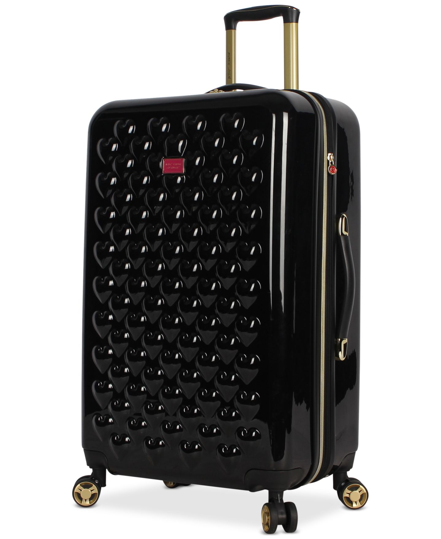 Чемодан Betsey Johnson Heart To Heart Check-In Spinner, цвет: Чёрный — фото 1