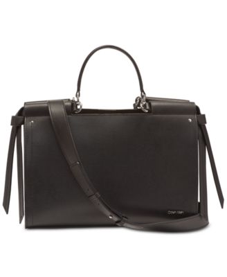 calvin klein pebble leather tote