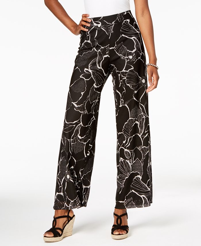 JM Collection Textured Straight-Leg Pants, Created for Macy's & Reviews ...