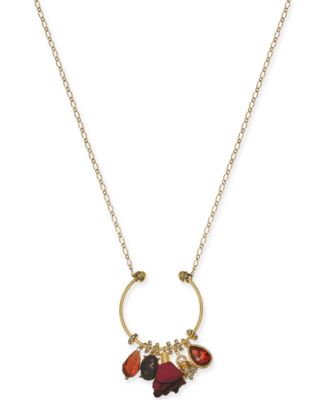 INC International Concepts - Gold-Tone Multi-Charm Pendant Necklace, 28" + 3" extender