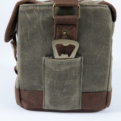 Legacy&reg; by Khaki Green & Brown Beer Caddy Cooler Tote with Opener