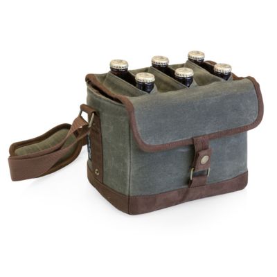 Legacy&reg; by Khaki Green & Brown Beer Caddy Cooler Tote with Opener