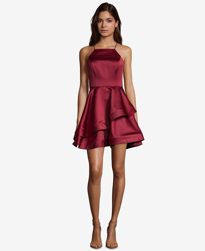 Betsy & Adam Tiered Fit & Flare Dress - Macy's