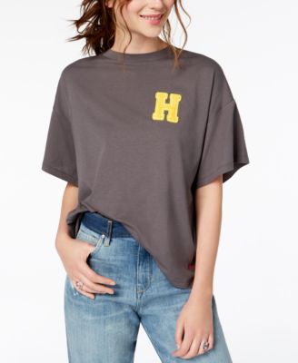 PEACE LOVE WORLD - Oversized Happyville-Graphic T-Shirt