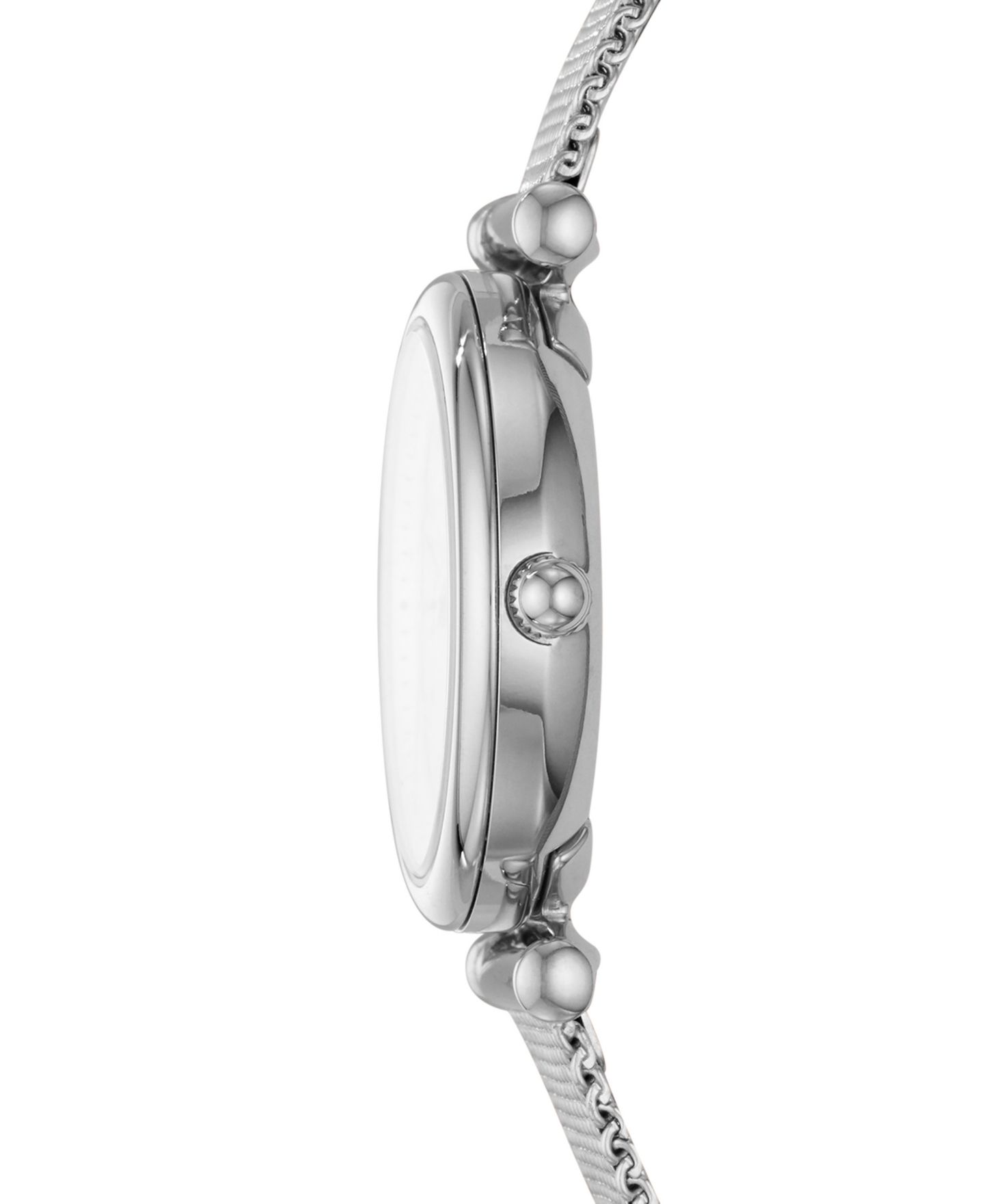 Женские часы Fossil Mini Carlie Stainless Steel Mesh Bracelet Watch 28mm, цвет: Розовый золотой — фото 6