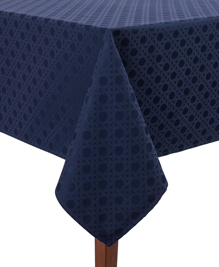 Kate Spade new york Café Caning 60" x 84" French Navy Tablecloth Macy's