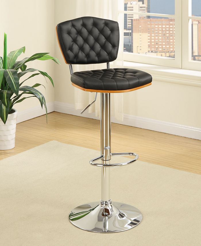 Poundex Deep Tufted Faux Leather Bar Stools, Set of 2 Macy's