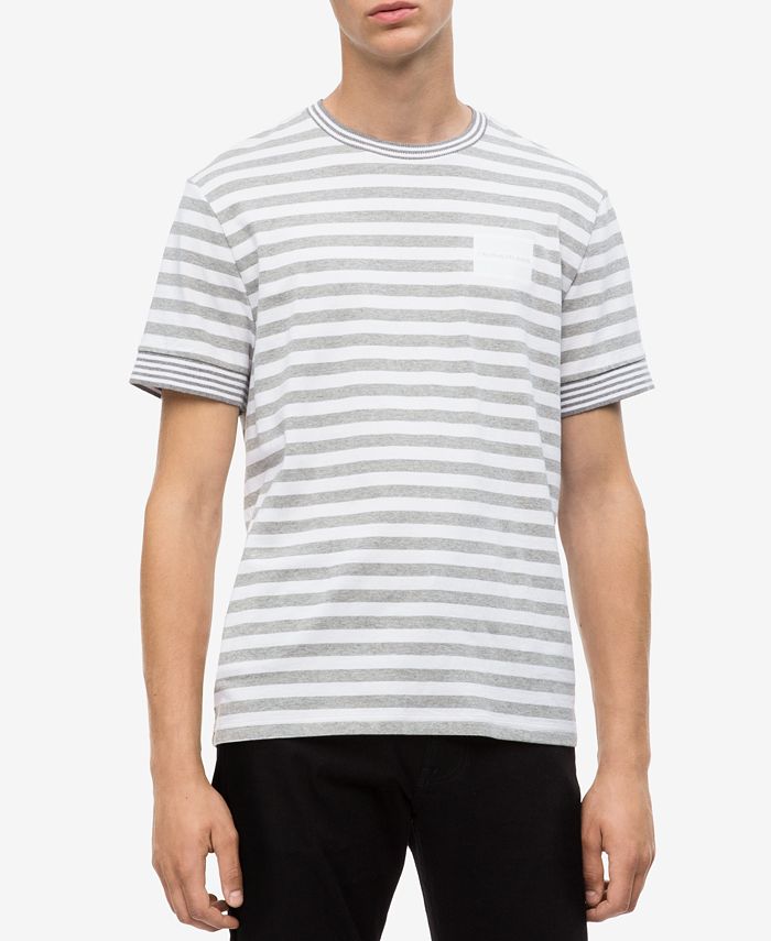 Calvin Klein Jeans Men's Striped Pocket T-Shirt - Macy's