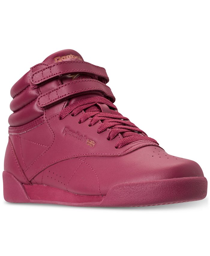 Reebok Girls' Freestyle High Top Casual Sneakers from Finish Line & Reviews  - Finish Line Kids' Shoes - Kids - Macy's