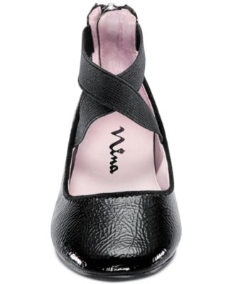 Little Girls Marissa Crisscross Ankle Strap Ballet Flat