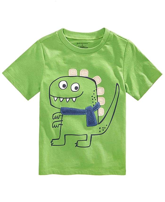 First Impressions Baby Boys Dino-Print Graphic Cotton T-Shirt, Created ...
