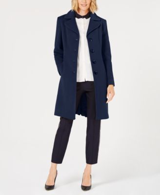 macys anne klein single breasted wool coat