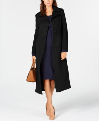 macys anne klein single breasted wool coat