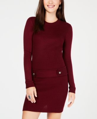 macy's red sweater dress