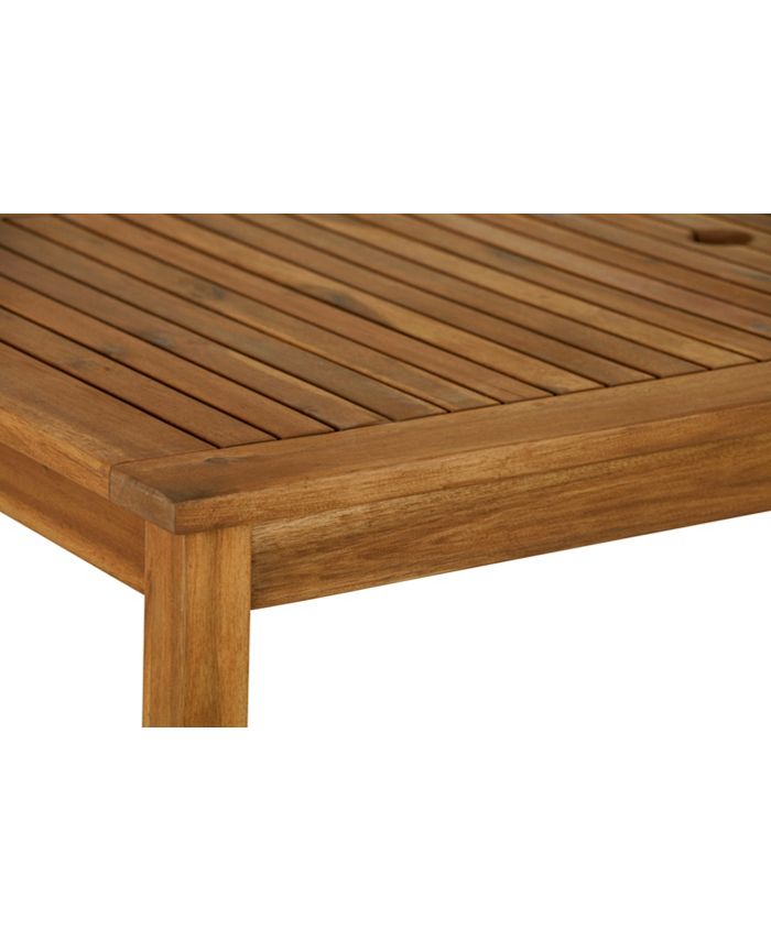 Walker Edison Acacia Wood Patio Simple Dining Table Brown Macy's