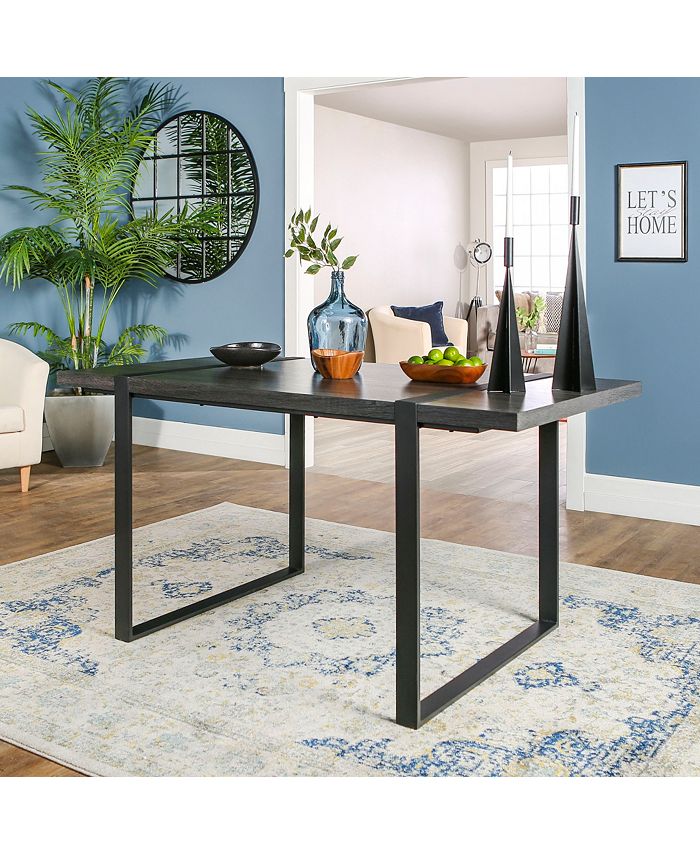 Walker Edison 60" Urban Blend Wood Dining Table Charcoal Macy's