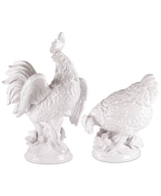 Fitz and Floyd - Savannah Rooster and Hen Figurines