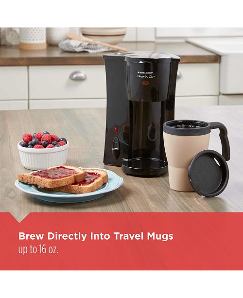 Black & Decker Brew 'n Go Personal Coffeemaker with Travel Mug, Black