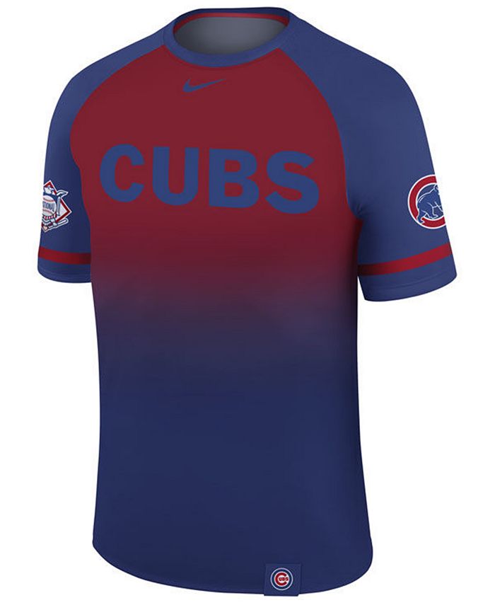 Nike Men's Chicago Cubs Dri-Fit Sublimated Raglan T-shirt - Macy's
