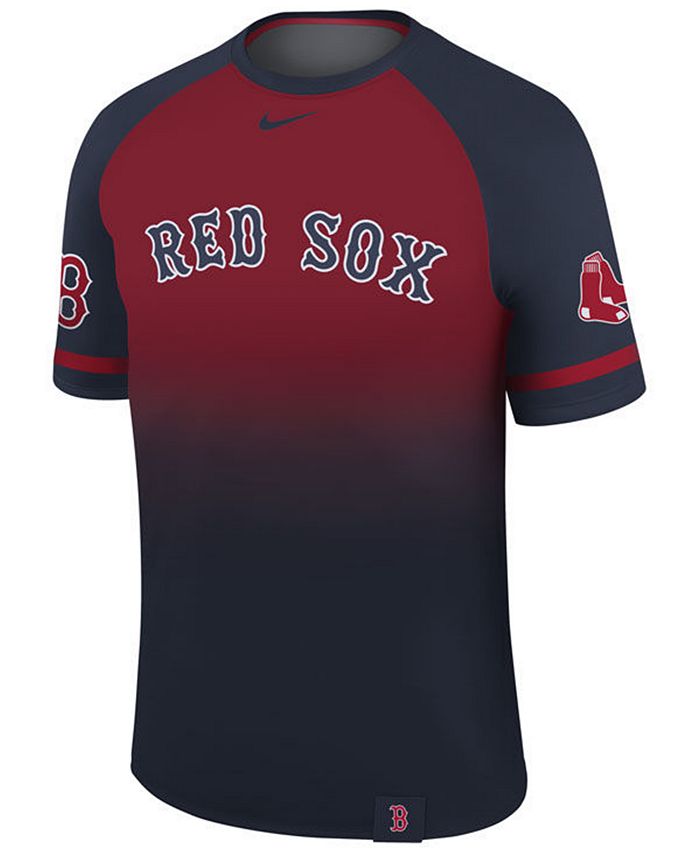Nike Men's Boston Red Sox Dri-Fit Sublimated Raglan T-shirt - Macy's