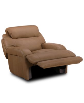 tan leather glider
