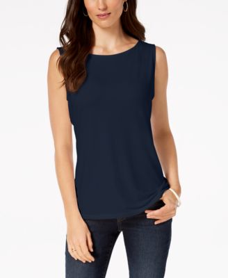 macys petite sleeveless tops