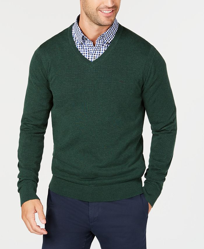 Michael Kors Men's Classic V-Neck Sweater & Reviews - Sweaters - Men ...