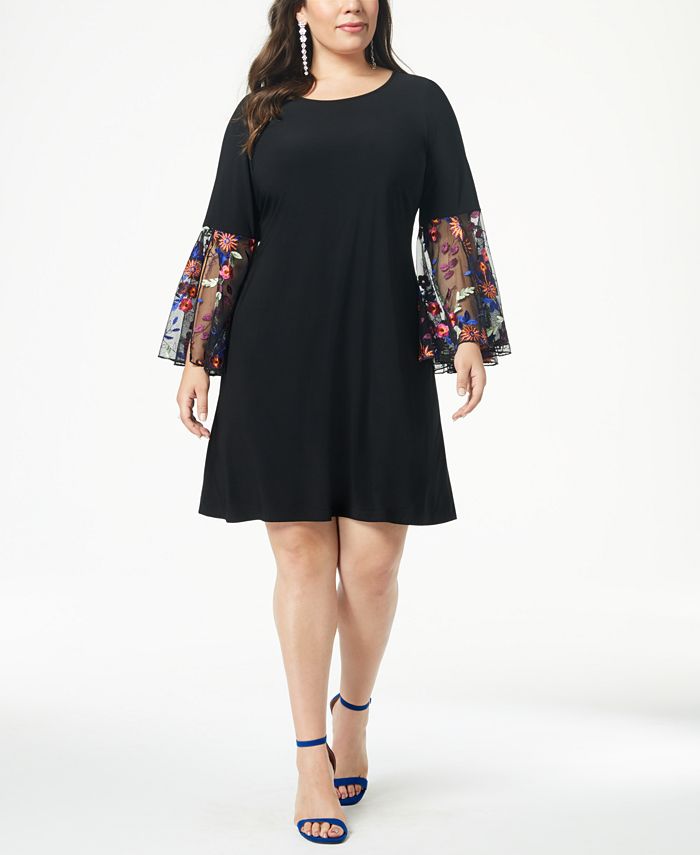 Msk Plus Size Embroidered Sleeve Fit And Flare Dress Macys 3078