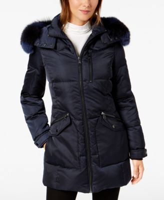 1 Madison Expedition Hooded Fur Trim Coat Macy s