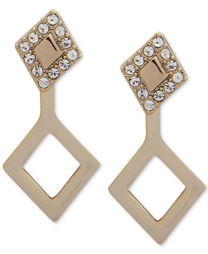 Ivanka Trump Gold-Tone Crystal & Link Ear Jacket Earrings - Macy's